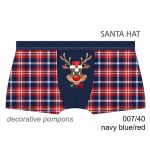 007-18 Merry Christmas Мужские шорты 40 Santa hat (синий/красный)