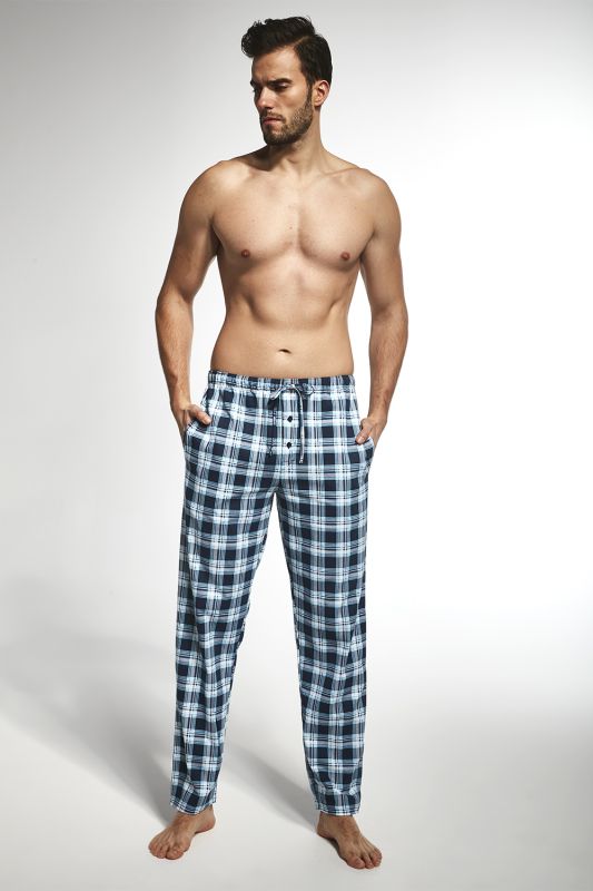 691-19 Брюки пижамные для мужчин 15 (синий/бирюзовый)