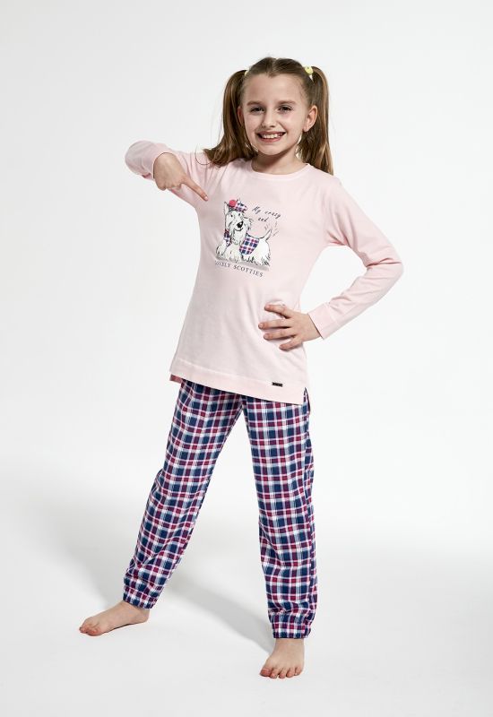 780-19 Пижама для девочек 113 Scottie (розовый/синий)