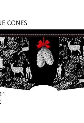 007-18 Merry Christmas Чоловічі шорти 41 Pine cones (чорний)