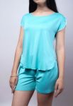 010-29 Женский пижамный комплект (бирюзовый)