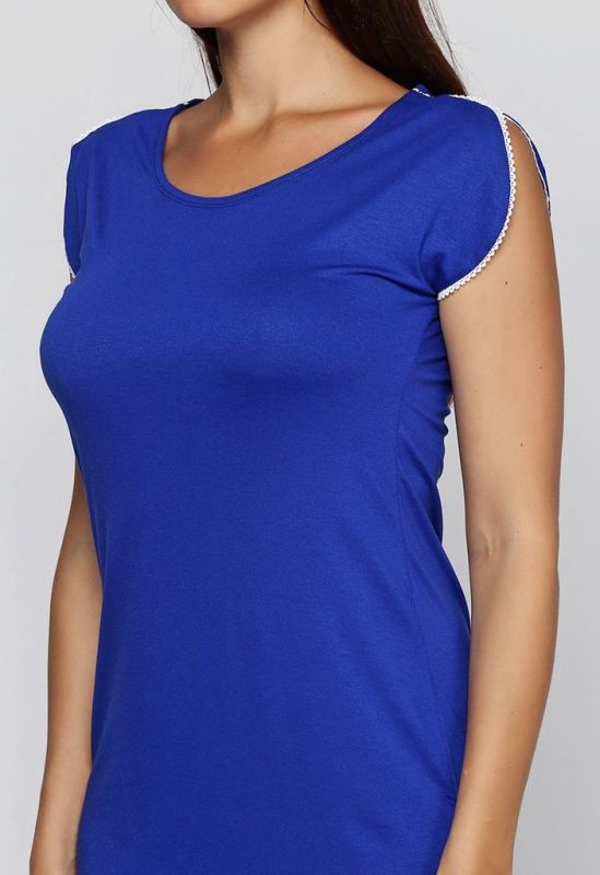 020-29 Женская ночная Рубашка (синий/электрик)