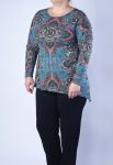 040-18XL Женский пижамный комплект (зеленый/розовый) 040-18XL Женский пижамный комплект (зеленый/розовый)