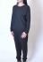 040-4 Женский пижамный комплект (меланжевый/черный)
