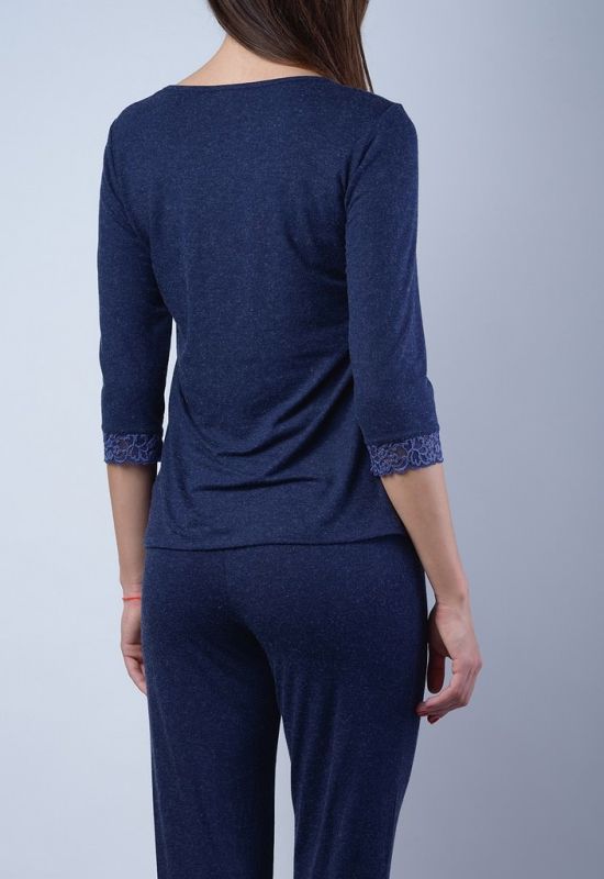 044XL Комплект женского нижнего белья (синий/меланжевый)