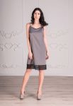 0611 Жіноча нічна Сорочка (графітовий)
