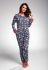 107-18 Женская Пижама-комбинезон 171 Owl 2 (розовый/графитовый)