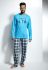124-18 Чоловіча піжама 107 Long Island (бірюзовий/сірий)
