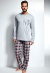 124-18 Мужская пижама 111 Great 2 (меланжевый/графитовый/красный)
