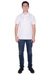 14-1350 Футболка мужская поло (белый)