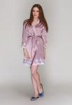 141 халат сатин-шовк сливовий Serenade (фиолетовый)