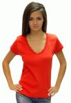 21-2315 Футболка жіноча мережива (червоний)
