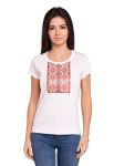 21-2325 Футболка жіноча Вишиванка (білий)