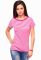 21-2342 Футболка жіноча смужка (рожевий/білий)