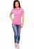 21-2342 Футболка жіноча смужка (рожевий/білий)