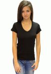 21-2369 Футболка жіноча V (чорний)