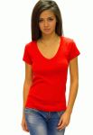 21-2369 Футболка жіноча V (червоний)