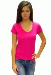 21-2369 Футболка жіноча V (малиновий)