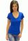 21-2369 Футболка женская V (синий)