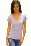 21-2369 Футболка жіноча V (бузковий)