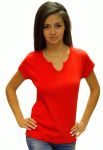 21-2383 Футболка жіноча Крапля (червоний)