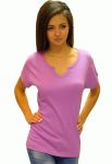 21-2383 Футболка жіноча Крапля (бузковий)