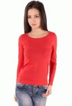 41-2348 Футболка жіноча довгий рукав (червоний)