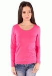 41-2348 Футболка жіноча довгий рукав (рожевий)