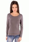 41-2348 Футболка жіноча довгий рукав (сірий)