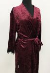 5011 халат велюр Serenade (бордовый)