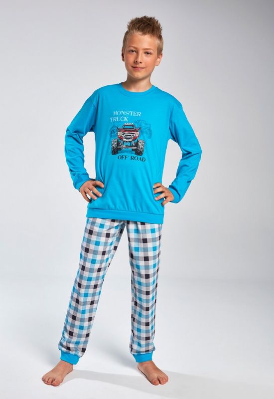 593-18 пижама для мальчиков 82 Off Road (бирюзовый/серый)