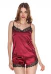 613 Пижама атлас Serenade (бордовый)