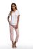 696 Пижама женская 74 Rose 2 (белый/розовый)