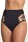 702507 Женские трусики (черный/миндальный)