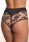 702507 Женские трусики (черный/миндальный)