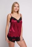 803 пижама шелк Serenade (бордовый)