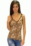 81-2162 Майка жіноча широка бретель Леопард (гепард)