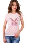 82-2337 Футболка жіноча з малюнком (рожевий)