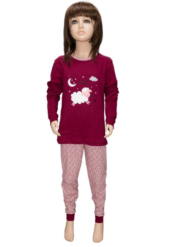 94-4603 Пижама для девочки (бордовый)