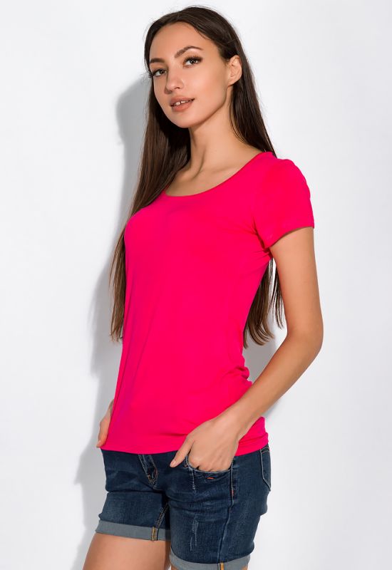 Базовая женская футболка 434V004-3 (малиновый)