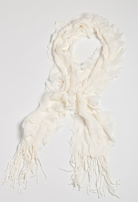 Базовый женский шарф 120PROS06775 (молочный)