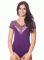 ББ 064 Боді жіночий стрінги (фіолетовий)