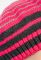 Берет детский для девочки в полоску 65PG0005 junior (коралловый/серый)