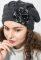 Берет женский с элементами декора 65PF0004 (графитовый)