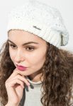 Берет женский в пайетками 65PF0001 (белый)
