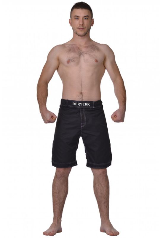 Шорты MMA Berserk Legacy black + size на резинке