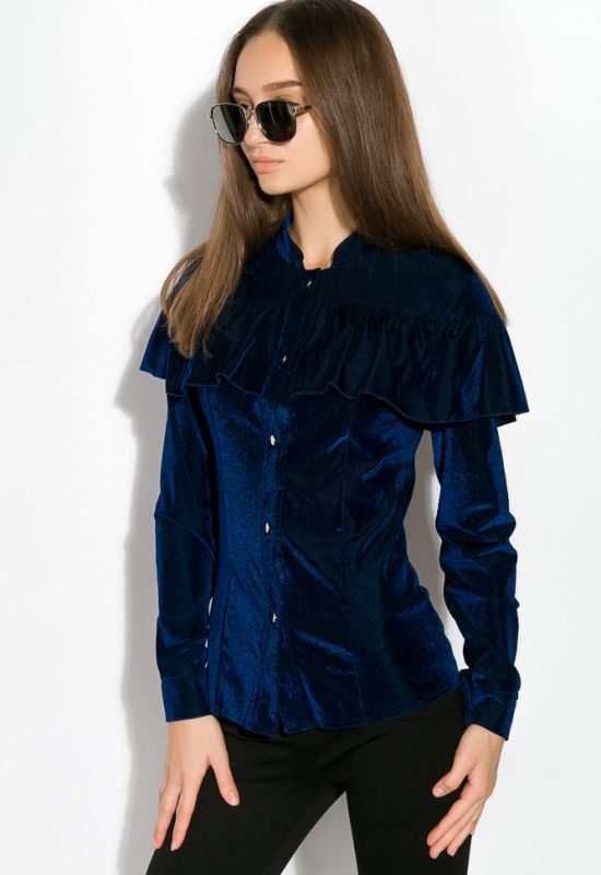 Блуза 120PLTR206 (темно-синий)