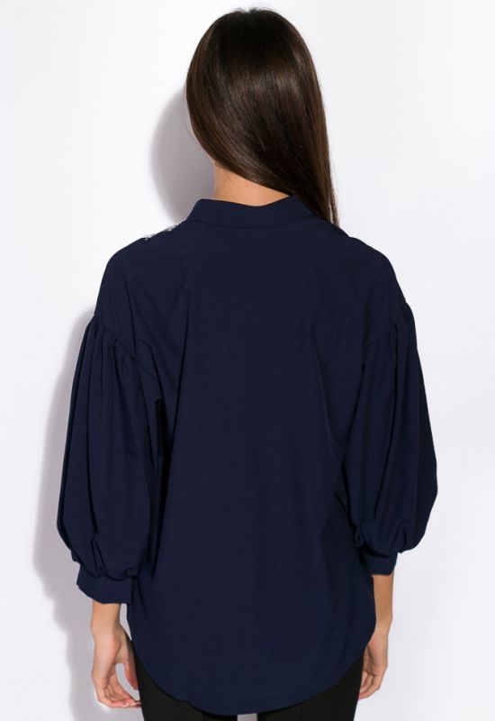 Блуза 120PN19011 (темно-синий)