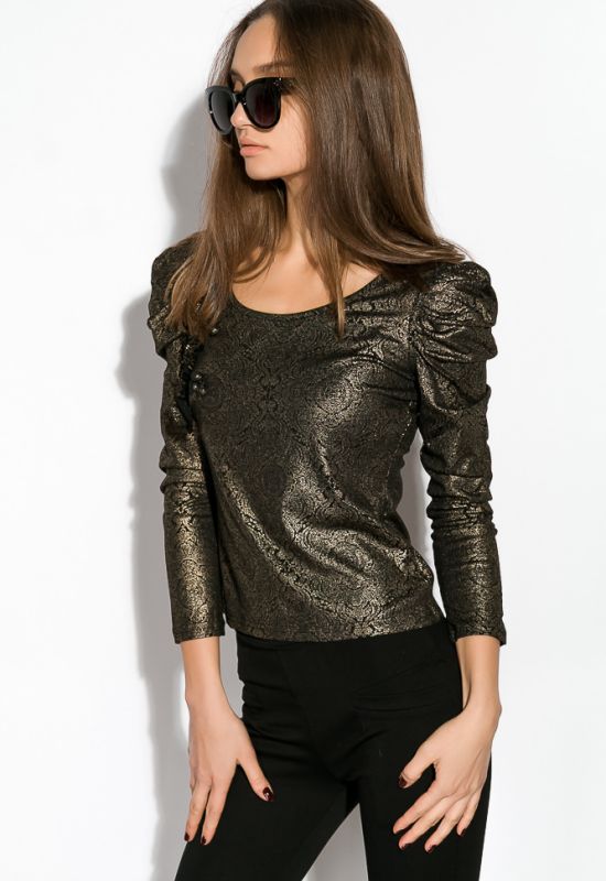 Блуза 120PO99052 (чорний/золотий)