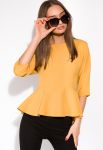 Блуза однотонная 148P32 (желтый)